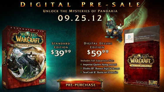 Wow: Mists of Pandaria - hru lze zakoupit i digitáln ve dvou verzích.