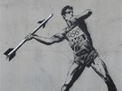 Banksyho graffiti k olympiád v Londýn 2012