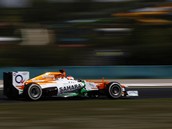 FORCE INDIA. Britsk jezdec Paul di Resta v kvalifikaci Velk ceny Maarska