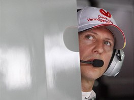 KUK. Michael Schumacher pi prvnm trninku na Velkou cenu Nmecka. 