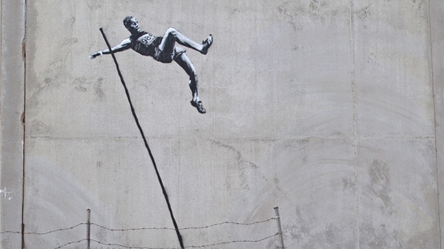 Banksyho graffiti k olympid v Londn 2012