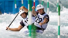 Deblkanoisté Jaroslav Volf a Ondej tpánek trénují na olympijském kanálu (21.