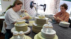 Zaměstnanci porcelánky Haas & Czjzek v Horním Slavkově Zaměstnanci porcelánky Haas & Czjzek v Horním Slavkově
