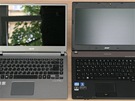 Acer: vlevo ultrabook, vpravo notebook.
