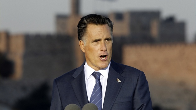 Republiknsk kandidt na prezidenta Mitt Romney v Jeruzalm (29. ervence 2012)