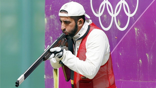 Saeed Almaktoum, skeeta Spojench Arabskch Emirt pi kvalifikaci (30. ervence 2012)