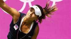 eská tenistka Petra Cetkovská pi zápasu s Nmkou Angelique Kerberovou. (30.