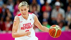 Basketbalistka Hana Horáková pi utkání proti Turecku (30. ervence 2012)