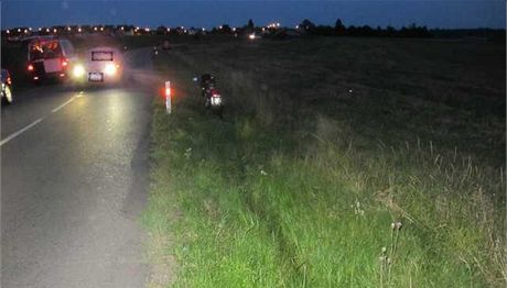 Opil nmeck motork skonil v pkopu ve Vysok nad Labem (2. 8. 2012) 