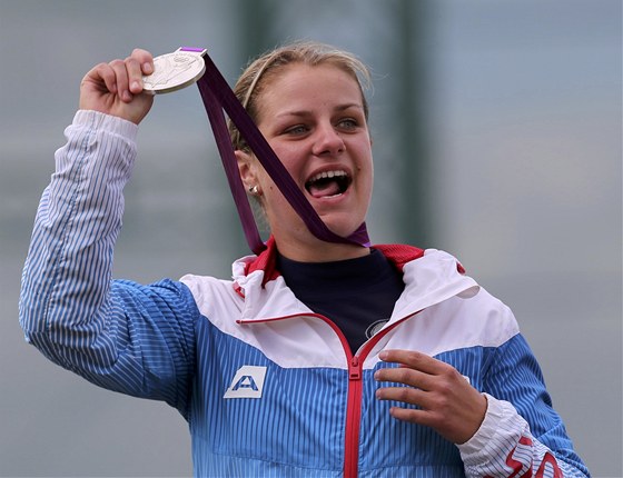 Zuzana tefeeková se raduje, obhájila na olympiád v Londýn stíbro z Pekingu