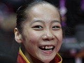 ZLAT SMCH. Teng Lin-lin z ny se raduje po zisku olympijskho zlata z