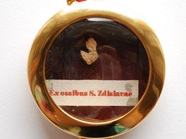 Detail relikvie s ostatkem sv. Zdislavy