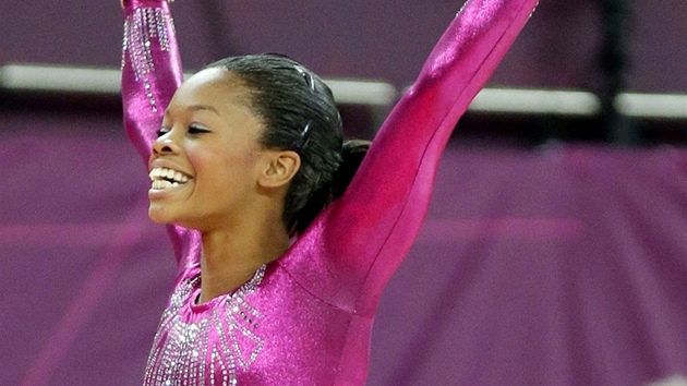 Americk gymnastka Gabrielle Douglasov (2. srpna 2012)