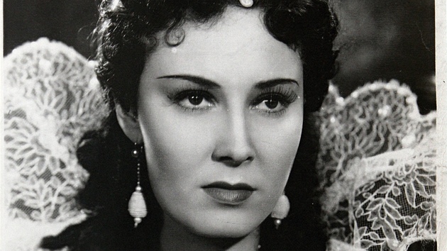 Vstava film Vtzslava Tichho na zmku v Napajedlch. Lda Baarov ve filmu Dvka v modrm (1940).