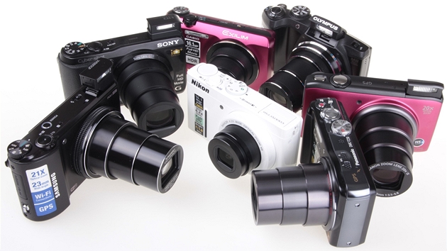 Test fotoaparát: Canon, Casio, Nikon, Olympus, Panasonic, Samsung, Sony 