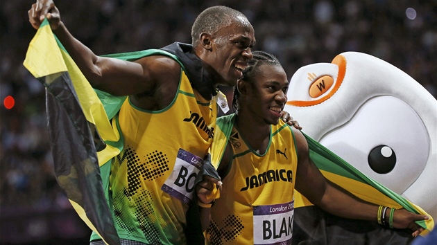 SUVERÉNNÍ JAMAJANÉ. Jamajské duo Usain Bolt (vlevo) a Yohan Blake pózují do