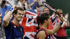 ÚSPĚŠNÝ PÁR. Britští tenisté Andy Murray a Laura Robsonová si zahrají finále ÚSPĚŠNÝ PÁR. Britští tenisté Andy Murray a Laura Robsonová si zahrají finále