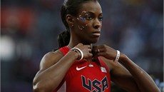 DeeDee Trotterová z USA se soustedí ped sprintem na 400 metr