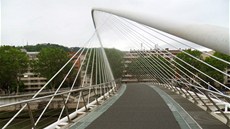 Most Zubizuri od katalánského architekta Santiaga Calatravy