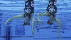 Ruské synchronizované plavkyn Natalia Ienková a Svtlana Romainovová pi