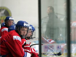 esk hokejov reprezentace do 18 let v Beclavi na Memorilu Ivana Hlinky.