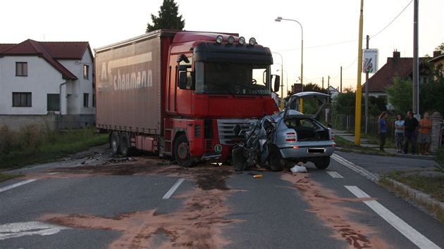Tragick nehoda Fiatu Brava u Tlumaova.