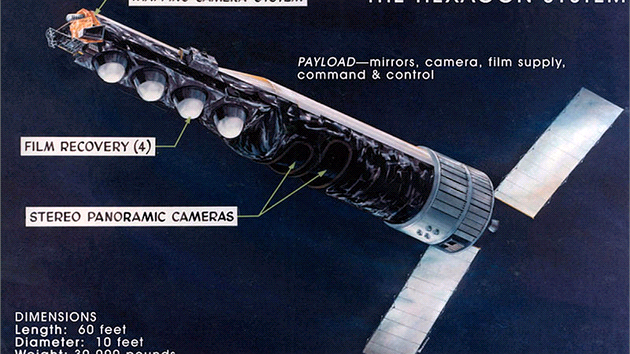 Systm Hexagon (KH-9, zvan t Big Bird) se vyznaoval nosnost ty nvratovch pouzder pro film a nesl kamery schopn rozliit z obn drhy a 0,6m objekty. Naltal 20 mis v letech 1966-1986