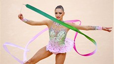 Zlatou medaili v gymnastice získala Ruska Jevgenija Kanaevová. (11. srpna 2012)