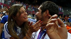 DKOVAKA PO FRANCOUZKU. Nikola Karabatic oslavuje triumf francouzských