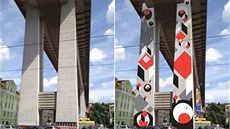 Takto vypadaly vybrané návrhy pro pilíře Nuselského mostu. Takto vypadaly vybrané návrhy pro pilíře Nuselského mostu.