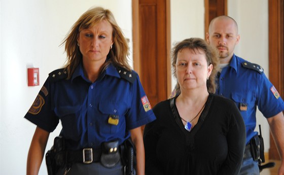 Lékárnice Sylva Kolleová u Krajského soudu v Brn (28. srpna 2012).