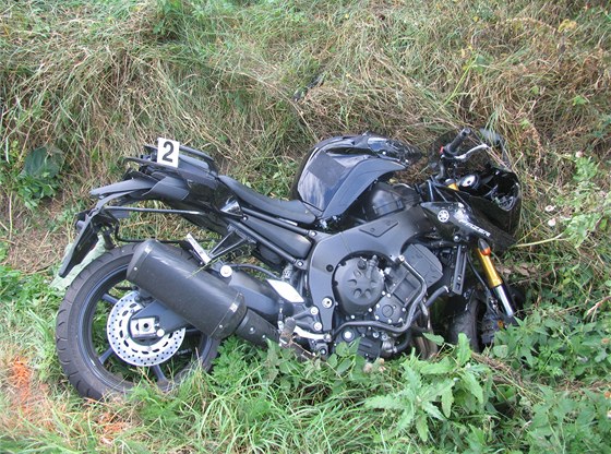 estaticetiletý idi motocyklu Yamaha jel od Námt nad Oslavou smrem na