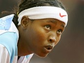 Somálská sprinterka Samia Júsuf Omarová v cíli olympijského závodu na 200 metrů Somálská sprinterka Samia Júsuf Omarová v cíli olympijského závodu na 200 metrů