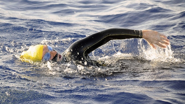 Diana Nyadov na sv plavb z Kuby na Floridu.