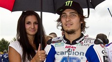 PED STARTEM. eský jezdec Karel Abraham se soustedí na závod MotoGP na Velké...