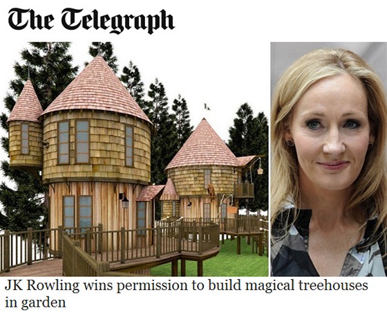 Spisovatelka Rowlingová získala povolení ke stavb dvou luxusních devných domk i pes protesty soused.