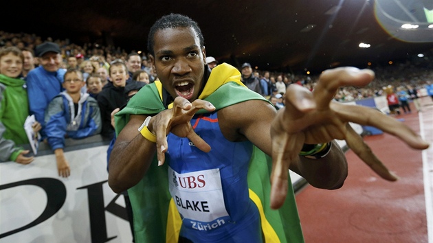 ELMA TOILA. Jamajsk sprinter Yohan Blake na mtinku Diamantov ligy v Curychu.