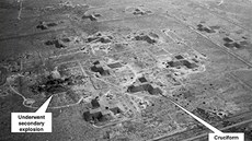Snímek z archivu CIA zachycuje komplex al-Muthanna poblí Samarry po operaci