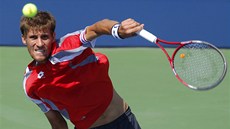 PEKVAPENÍ. MArtin Klian vyadil na US Open pátého nasazeného Jo-Wilfrieda