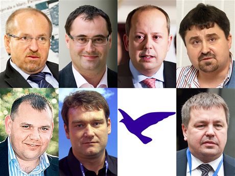 Nahoe zleva: Ivan Fuksa, Boris astný, Marek najdr, Tomá Úlehla, Jan