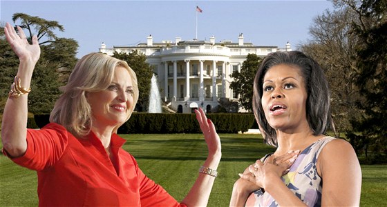 Ann Romneyová a Michelle Obamová