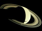 Snímek Saturnu při přiblížení sondy k planetě Snímek Saturnu při přiblížení sondy k planetě