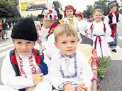Slovck slavnosti vna v Uherskm Hraditi 2011. V krojovanm prvodu je...