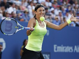 TAKHLE NJAK BY TO SNAD LO. Viktoria Azarenková ve finálovém souboji US Open...