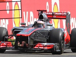 V CLI. Jenson Button prv vyhrv Velkou cenu Belgie voz formule 1.