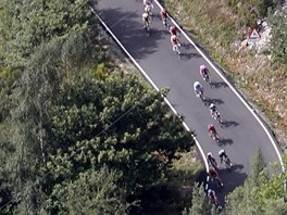 Momentka ze 14. etapy cyklistickho zvodu Vuelta.