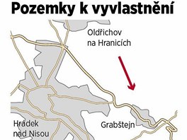 Vyvlastnn pozemky u hranic s Polskem