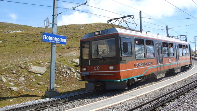 Na zatek trasy vyjedete vlkem mcm na Gornergrat.