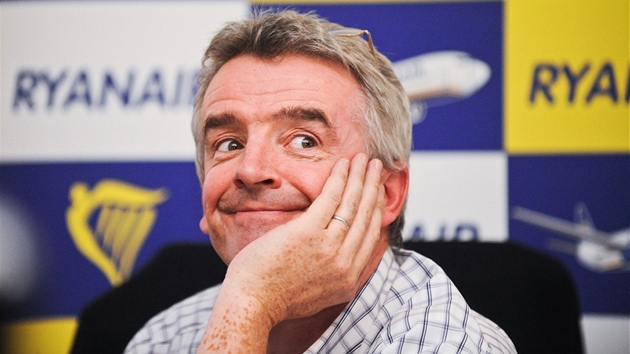 éf letecké spolenosti Ryanair Michael O'Leary na tiskové konferenci v Londýn