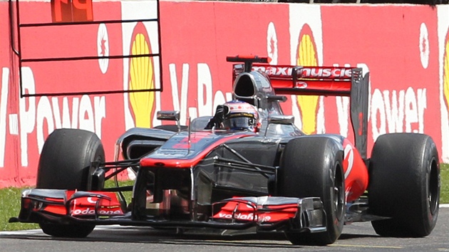 V CLI. Jenson Button prv vyhrv Velkou cenu Belgie voz formule 1.